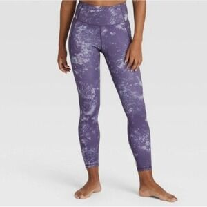 All In‎ Motion Leggings Contour Power Waist 7/8 | Large Purple High Rise